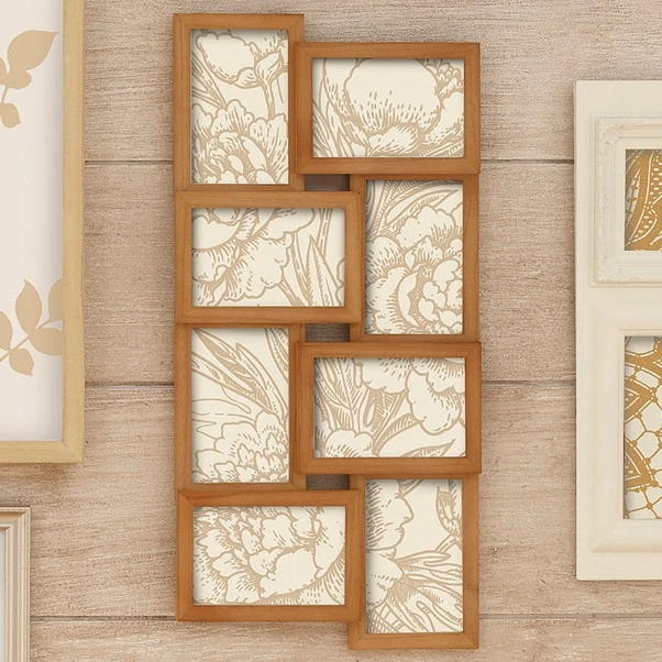 Dunelm Natural Wood Eight Opening Photo Frame 2 Dunelm Natural Wood Eight Opening Photo Frame - Image 2