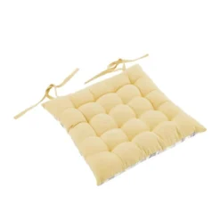 Dunelm Square Ochre Seat Pad 4 Dunelm Square Ochre Seat Pad -Elegant Home 1000084951 alt02