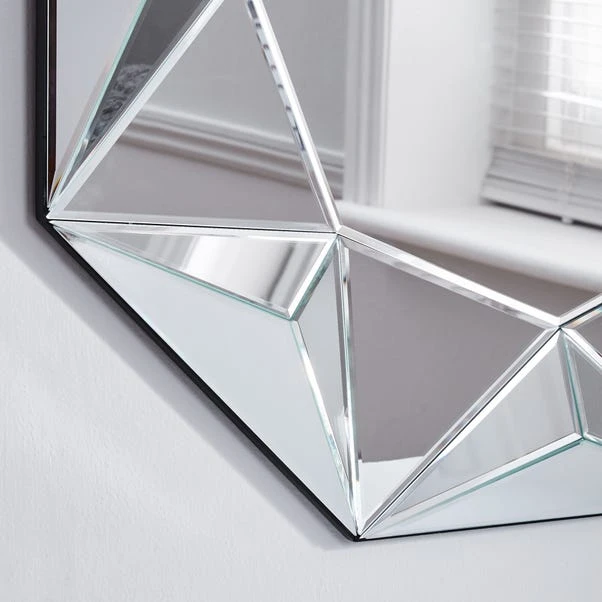 Dunelm 3D Geo Wall Mirror, 80cm 2 Dunelm 3D Geo Wall Mirror, 80cm - Image 2