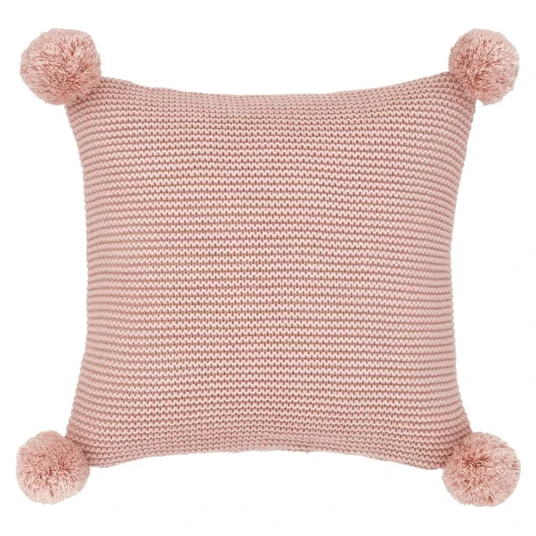 Dunelm Pom Pom Blush Square Cushion 2 Dunelm Pom Pom Blush Square Cushion - Image 2