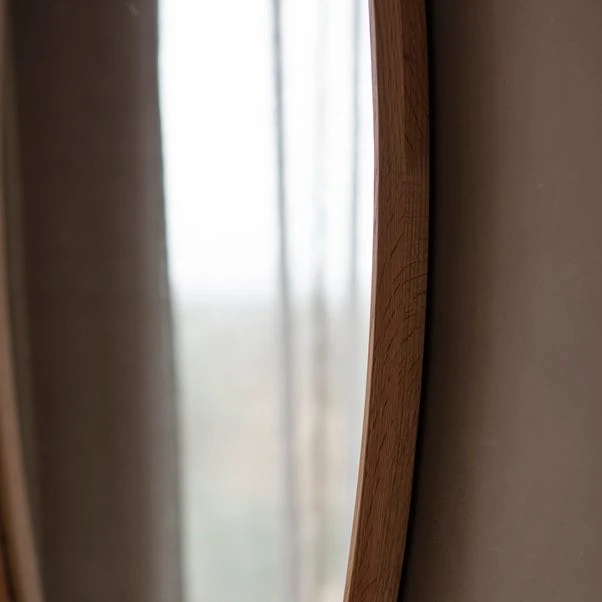 Cedar & Sage Sutton Wall Mirror, Oak 90x55cm 2 Cedar & Sage Sutton Wall Mirror, Oak 90x55cm - Image 2