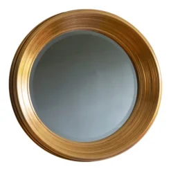 Cedar & Sage Dudley Round Wall Mirror Gold, 65cm 5 Cedar & Sage Dudley Round Wall Mirror Gold, 65cm -Elegant Home 1000160437 alt02