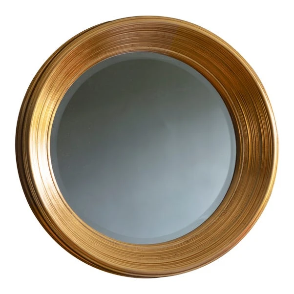 Cedar & Sage Dudley Round Wall Mirror Gold, 65cm 3 Cedar & Sage Dudley Round Wall Mirror Gold, 65cm - Image 3