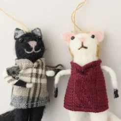 Dunelm Felt Felix Cat Hanging Decoration -Elegant Home 1000169557 alt02