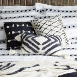 Dunelm Elias Natural 100% Cotton Cushion -Elegant Home 1000180776 alt07