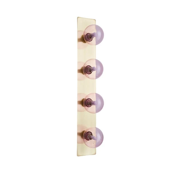Dunelm Coco Hollywood Mirror Light, Brushed Gold & Chrome Pink 9x55cm 4 Dunelm Coco Hollywood Mirror Light, Brushed Gold & Chrome Pink 9x55cm - Image 4