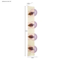 Dunelm Coco Hollywood Mirror Light, Brushed Gold & Chrome Pink 9x55cm 9 Dunelm Coco Hollywood Mirror Light, Brushed Gold & Chrome Pink 9x55cm -Elegant Home 1000181951 alt07