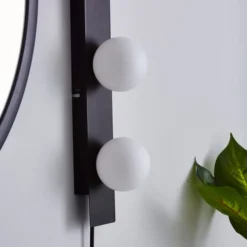 Dunelm Coco Hollywood Mirror Light, Black & White 9x55cm -Elegant Home 1000181953 alt02