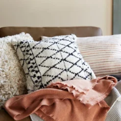 Dunelm Ekon Textured Natural Cushion -Elegant Home 1000182313 alt07