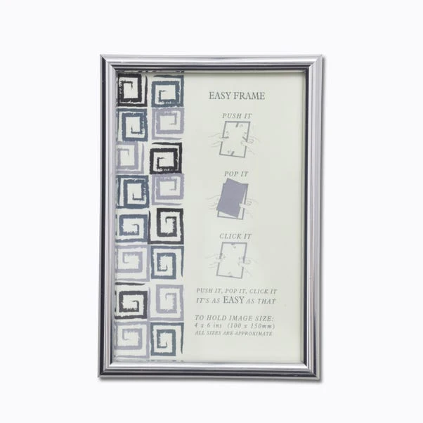 Dunelm Chrome Easy Frame 6" X 4" (15cm X 10cm) 1 Dunelm Chrome Easy Frame 6" X 4" (15cm X 10cm)