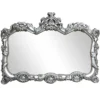 Dunelm Ormolu Ornate Wall Mirror, Silver 85x117cm
