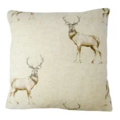 Dunelm Stag Print Cushion Cover