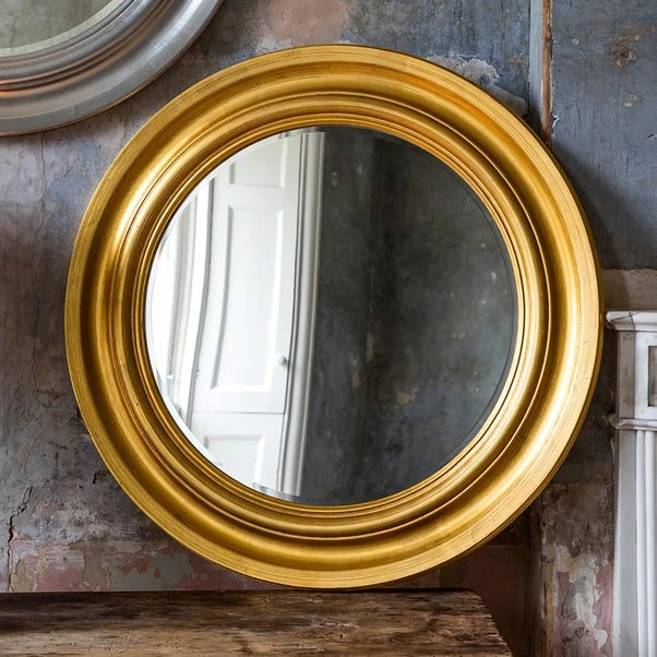 Cedar & Sage Easton Wall Mirror, Gold 84cm 1 Cedar & Sage Easton Wall Mirror, Gold 84cm