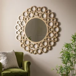 Cedar & Sage Palmer Round Wall Mirror, 118cm