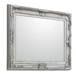 Cedar & Sage Hollins Rectangle Mirror, Antique Silver 115x84cm