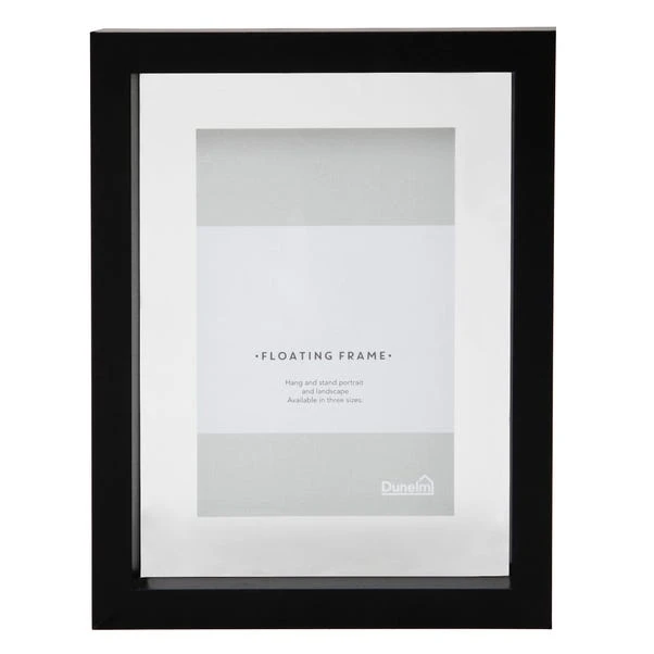 Dunelm Black Floating Photo Frame 6" X 4" (15cm X 10cm) 1 Dunelm Black Floating Photo Frame 6" X 4" (15cm X 10cm)