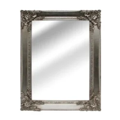 Dunelm Roma Rectangle Wall Mirror, Silver 84x115cm