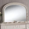 Yearn Mirrors Yearn Beaded Overmantle Mirror, Ivory 112x79cm