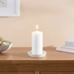 Dunelm Essentials White Pillar Candle