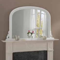 Yearn Mirrors Yearn Decorative Overmantle Mirror 122x77cm White