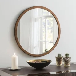Yearn Mirrors Yearn Classic Round Wall Mirror, Bronze 60cm