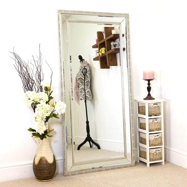 Milton Manor Anastasia Silver Leaner Mirror 1 Milton Manor Anastasia Silver Leaner Mirror