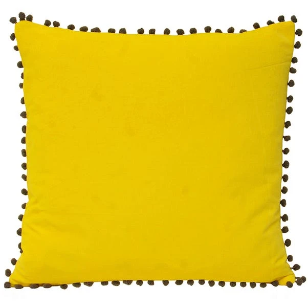 Riva Paoletti Velvet Pom Pom Cushion 2 Riva Paoletti Velvet Pom Pom Cushion - Image 2