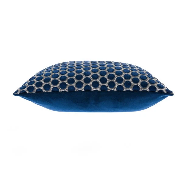 Dunelm Cut Velvet Polka Dot Navy Cushion 5 Dunelm Cut Velvet Polka Dot Navy Cushion - Image 5