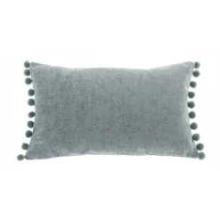 Dunelm Chenille PomPom Boudoir Cushion