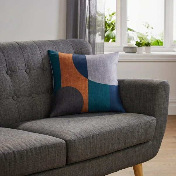 Elements Blocks Navy Cushion 1 Elements Blocks Navy Cushion