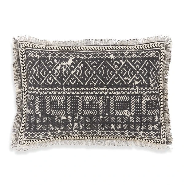 Dunelm Santiago Woven Charcoal Cushion 2 Dunelm Santiago Woven Charcoal Cushion - Image 2