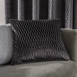 Dunelm Valencia Velvet Geometric Cushion