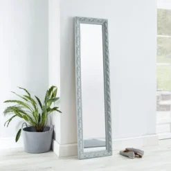Dunelm Decorative Leaner Mirror, Grey 166x45cm
