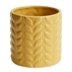 Elegant Home 59 Dunelm Large Ochre Leaf Plant Pot