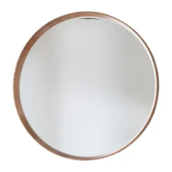 Cedar & Sage Sutton Round Oak Wall Mirror, 74cm
