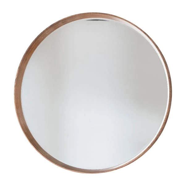Cedar & Sage Sutton Round Oak Wall Mirror, 74cm 1 Cedar & Sage Sutton Round Oak Wall Mirror, 74cm