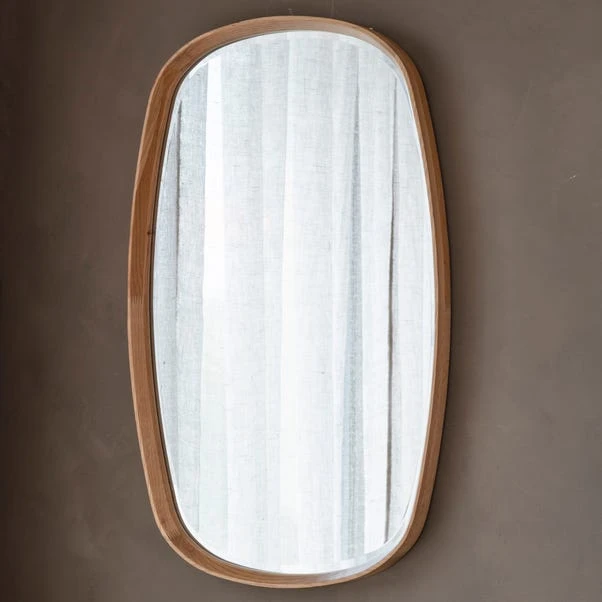 Cedar & Sage Sutton Wall Mirror, Oak 90x55cm 1 Cedar & Sage Sutton Wall Mirror, Oak 90x55cm