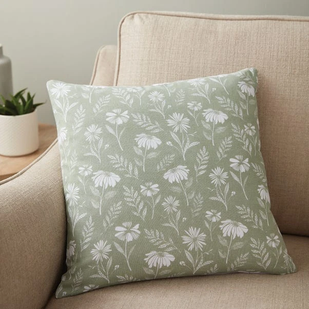 Dunelm Timeless Floral Print Cushion Cover 1 Dunelm Timeless Floral Print Cushion Cover