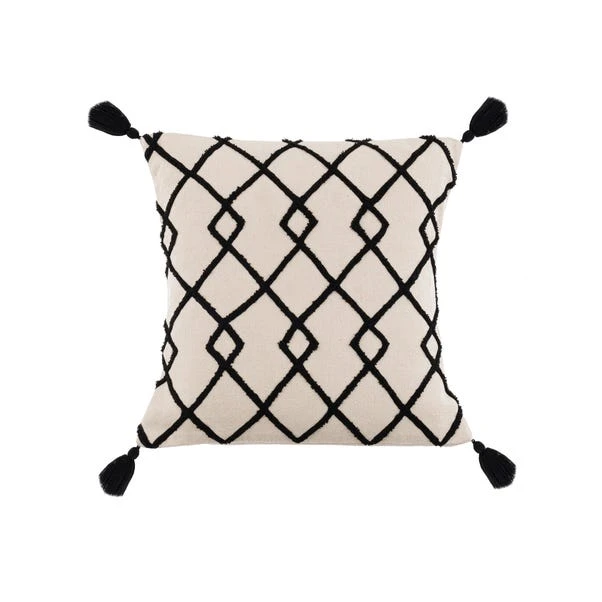 Dunelm Global Trellis Tassel Cushion Cover 2 Dunelm Global Trellis Tassel Cushion Cover - Image 2
