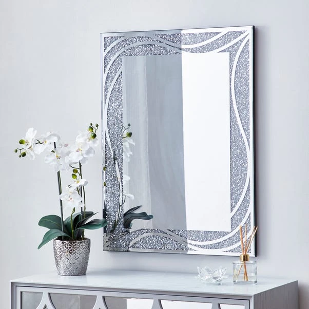 Dunelm Mirage Wall Mirror 80x60cm 1 Dunelm Mirage Wall Mirror 80x60cm