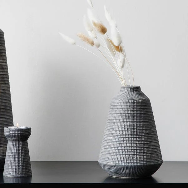 Dunelm Small Matte Grey Ceramic Vase 1 Dunelm Small Matte Grey Ceramic Vase
