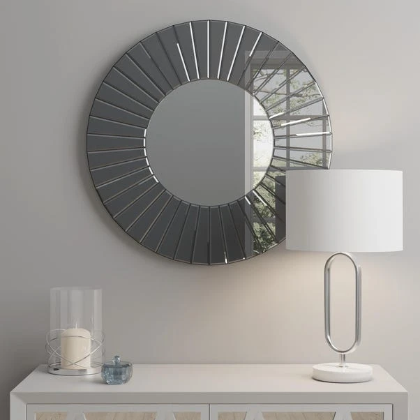 Dunelm Round Smoked Wall Mirror, 65cm 1 Dunelm Round Smoked Wall Mirror, 65cm