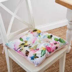 Dunelm Sophia Floral Seat Pad 11 Dunelm Sophia Floral Seat Pad -Elegant Home 30689644 alt05