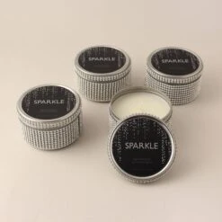 Dunelm Sparkle Grapefruit And Patchouli Pack Of 4 Tin Candles
