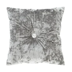 Catherine Lansfield Silver Crushed Velvet Cushion