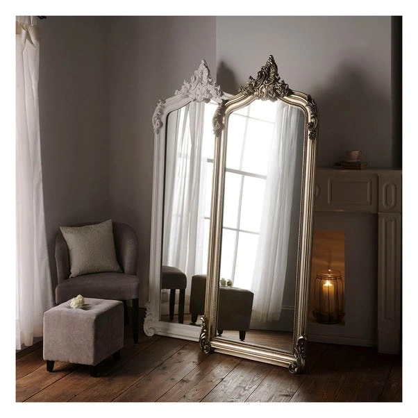 Yearn Mirrors Yearn Full Length Baroque Mirror, Silver 182x76cm 1 Yearn Mirrors Yearn Full Length Baroque Mirror, Silver 182x76cm