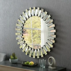Yearn Mirrors Yearn Multifaceted Round Wall Mirror