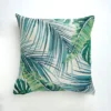 Dunelm Palm Leaf Tapestry Teal Cushion Cover