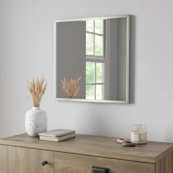 Dunelm Essentials Square Mirror, Silver 55cm 1 Dunelm Essentials Square Mirror, Silver 55cm