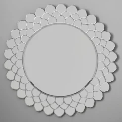 Pacific Lifestyle Clear Layered Glass Round Wall Mirror, 80cm -Elegant Home 30715758 alt04